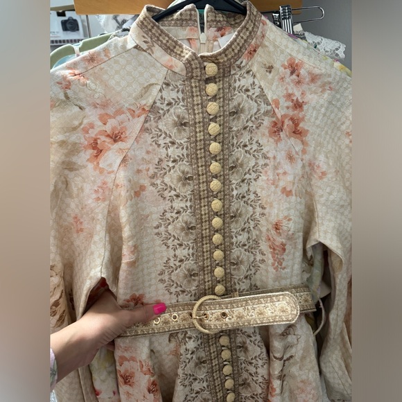 Zimmerman buttoned Dress with Belt size 0 fits like extra small/ small - Picture 4 of 4